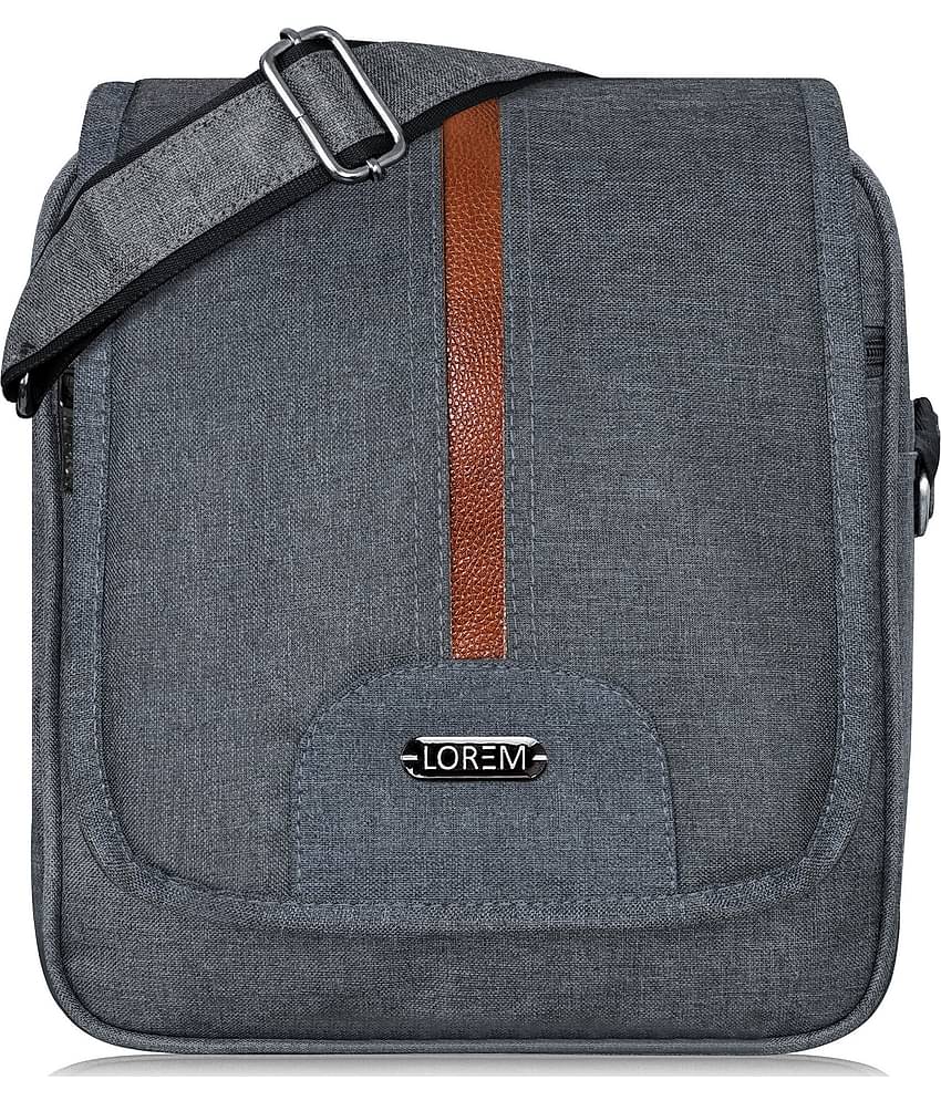 Lorem Grey Messenger Bag