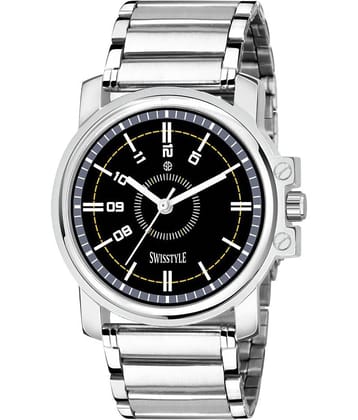 Swisstyle SS-GR810-BLK-SLV-CH Stainless Steel Analog Men's Watch