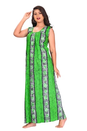 Fabimi Women Sleeveless Cotton Nighty 