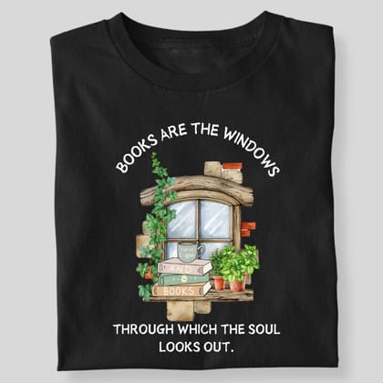 BOOKS ARE THE WINDOWS-Black / S
