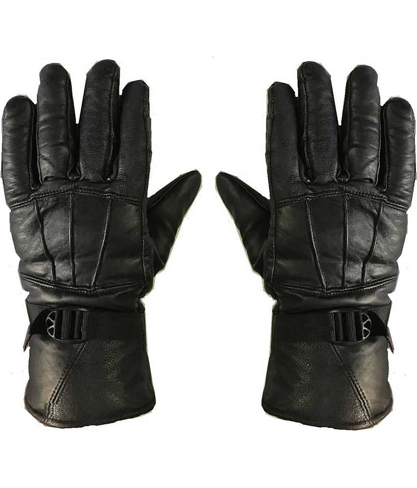 SUNSHOPPING Snow and Wind Proof Soft Warm for Riding, Cycling & Bike for Men’s & Women’s Black Winter Gloves.