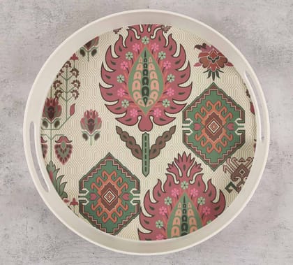 India Circus Mystifying Dazzle Round Large Bamboo Tray