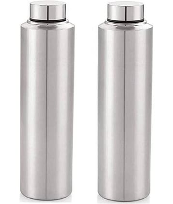 Dynore Fridge Bottle Silver Stainless Steel Fridge Water Bottle 500 mL ( Set of 2 )