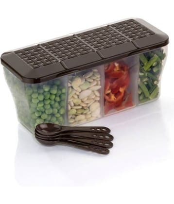 MAGICSPOON Polyproplene Brown Multi-Purpose Container ( Set of 1 )