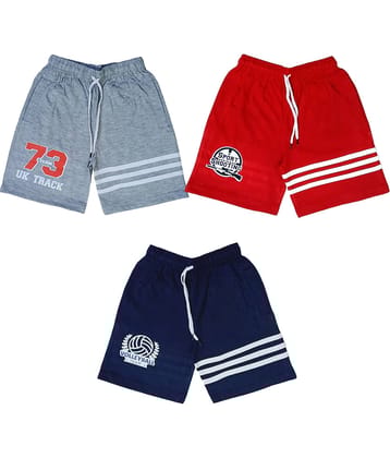 atlans Pack of 1 Cotton Blend Shorts For Boys ( Gray )