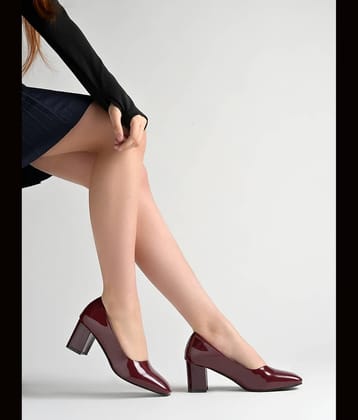 Shoetopia Belly-Zero-Cherry Red Women's Pumps Heels