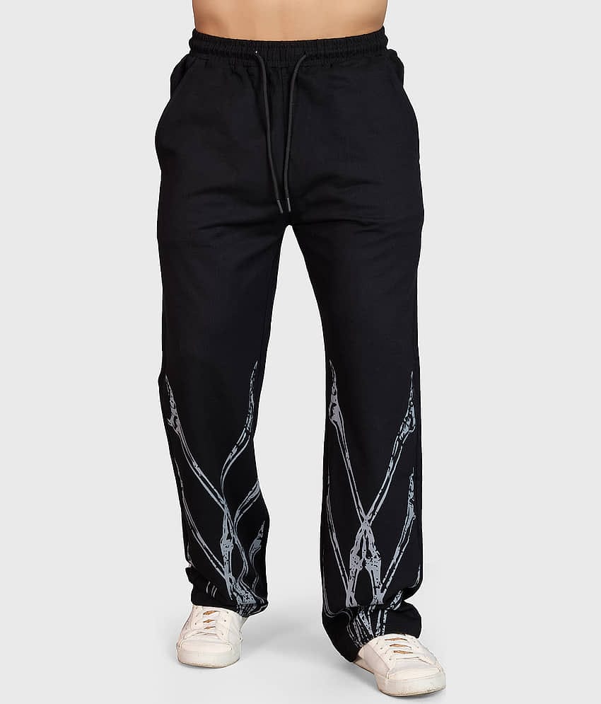 Fuaark Black Cotton Men's Sports Trackpants ( Pack of 1 )
