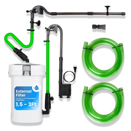 Buraq HW-603B External Canister Filter, 3-Stage Filtration for Aquariums up to 75L, Silent & Efficient Water Purification, Easy to Install & Maintain Suitable Upto (1.25 Ft Tanks to 2.5 Ft)