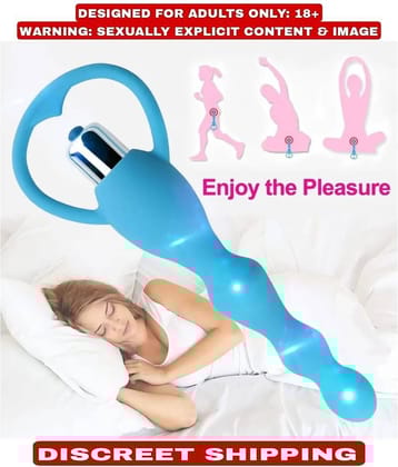 Vibrating Anal Beads - Flexible Silicone Anal Sex Toy Bulet Vibrator for Men, Women and Couples By KAMAHOUSE
