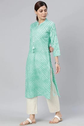 Sea Green Cotton Straight Kurta VCK8188