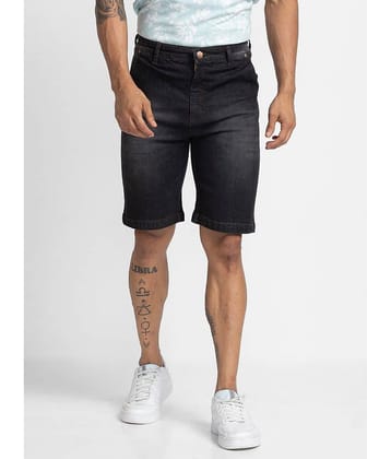 Globus - Black Cotton Men's Denim Shorts ( Pack of 1 )
