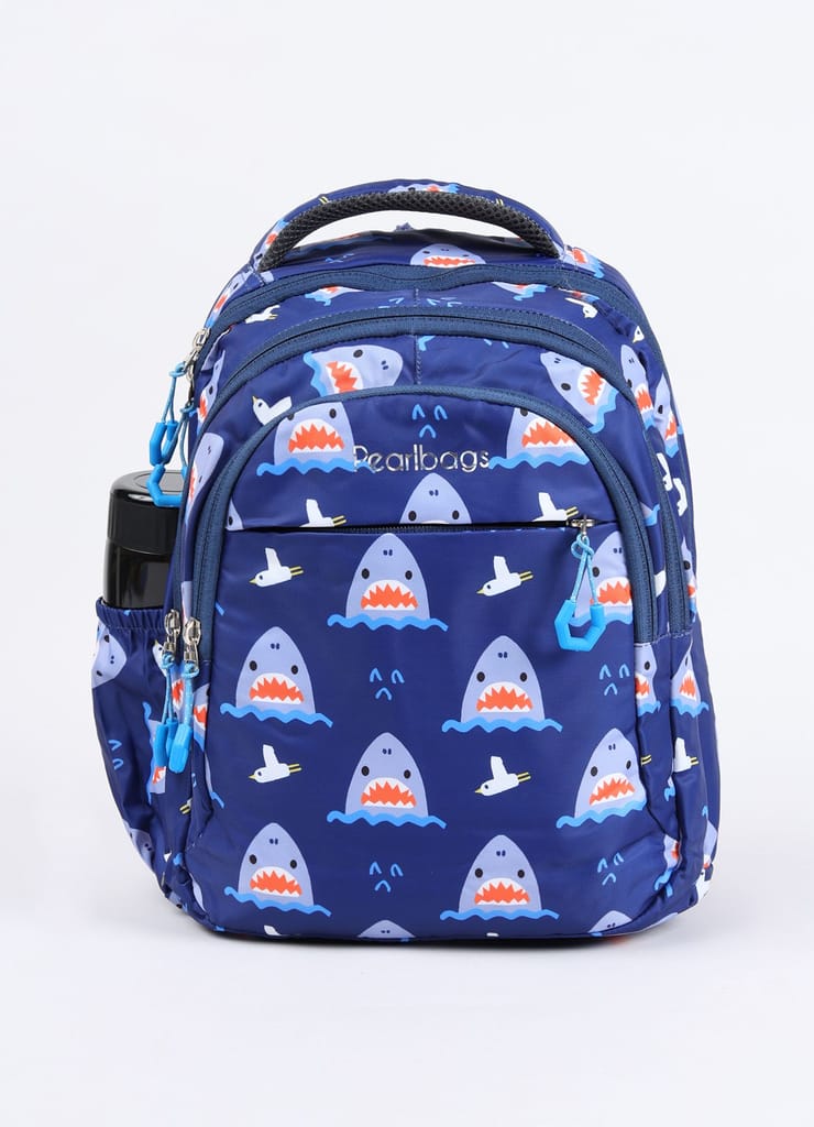 PB Pearlbags Sigma 13L Printed Backpack , 3 Compartments, Bottle Holder, Organizer, Premium Fabric, Water Resistant Anti Theft , School Bag for Boys and Girls