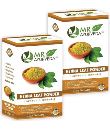 MR Ayurveda 100% Organic Henna Powder for Hair Herbal Henna 200 g Pack of 2