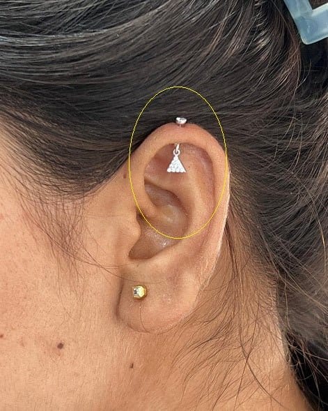 CZ Triangle Hanging