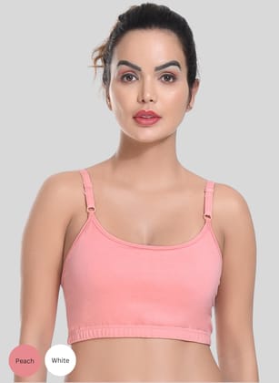 Bamboo Fabric Teenager Bra Non-Padded Non-Wired | Pop-On Bra | Detachable And Adjustable Straps | High Coverage Bra For Teenager | Pack of 2 Bamboo Fabric Teenager Bra Non-Padded Non-Wired | Pop-On Bra | Detachable And Adjustable Straps | High Coverage Bra For Teenager | Pack of 2