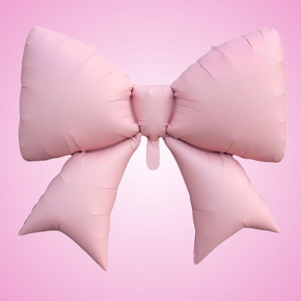 Pastel Pink Bow / Gift Ribbons Shaped Balloon - 30 inches - Helium Quality - 1PC - Party and Festive Needs | Buy online on ZillyBuy