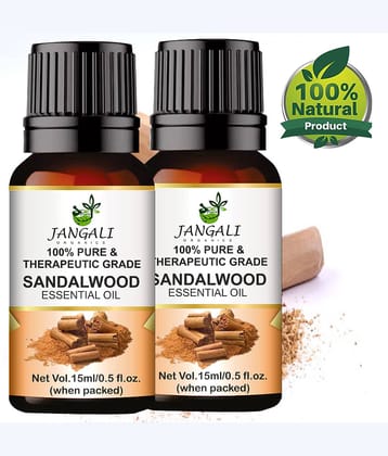 Pure Jangali Organics Sandalwood Essential Oil 15 mL ( Pack of 2 )