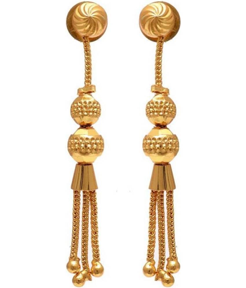 Mohit Jewellers - Yellow Drop Earrings ( Pack of 1 )