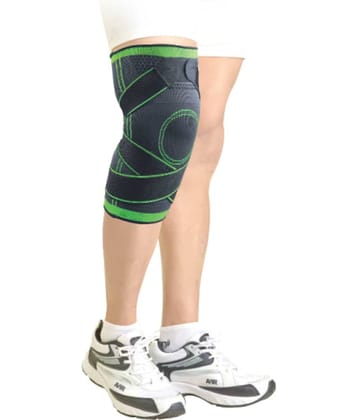 JUSTIFIT Unisex Knee Straps Single Green ( M - Size )
