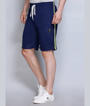 HVBK Blue Polyester Men's Shorts ( Pack of 1 )