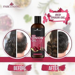 PARK DANIEL 100% Pure & Natural RED ONION OIL- For Hair Regrowth & Anti Hair fall Hair Oil (60 ml)