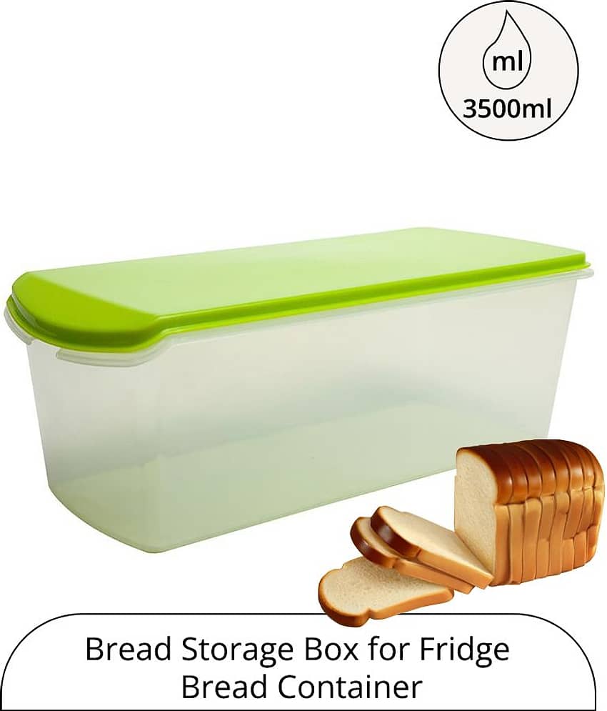 Generic - Bread Box Container Plastic Red Food Container ( Set of 1 )