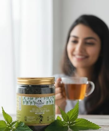 Nettle Leaf Herbal Tea 100% Pure Natural Loose Leaf Detox and Immunity Boost Caffeine-Free Wellness Tea Rich in Iron and Antioxidants 50g Reusable Jar