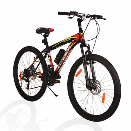 Leader Ultima 26T Multi Speed (21 Speed) Hybrid Cycle With FS & Dd Brake 26 T Hybrid Cycle/City Bike (21 Gear, Black, Red)
