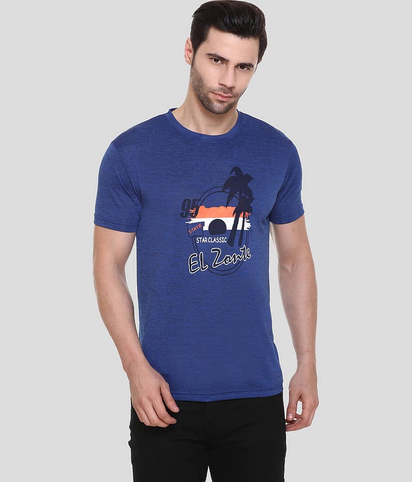 RF RAVES - Blue Polyester Regular Fit Men's T-Shirt ( Pack of 1 )