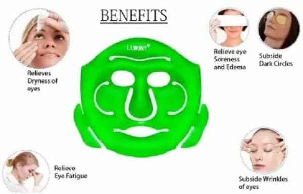 Elecsera Reusable Aloe Vera Cool Gel Eye Cooling Gel Full Face Mask