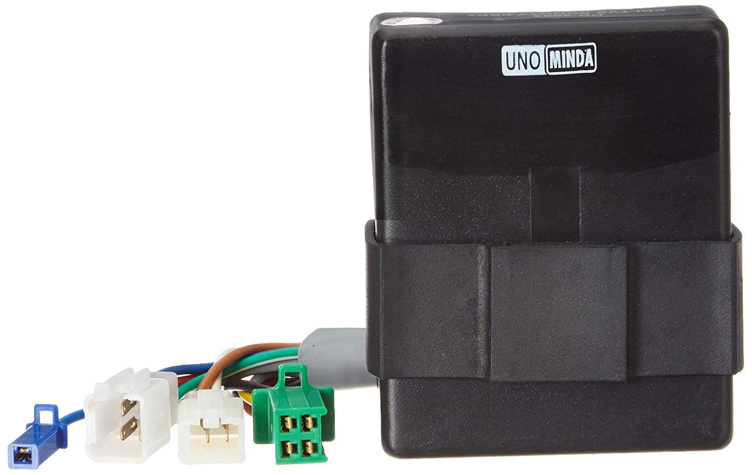 Uno Minda Cd-2003 Cdi - Black Case, 4 & 2 Pin White Wire Coupler, 1 Pin Black & 4 Pin Green - All Wire Wire Coupler For Tvs-Scooty Pep+