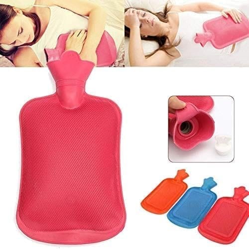 Blue Rubber Hot Water Bag for Pain Relief & Warmth
