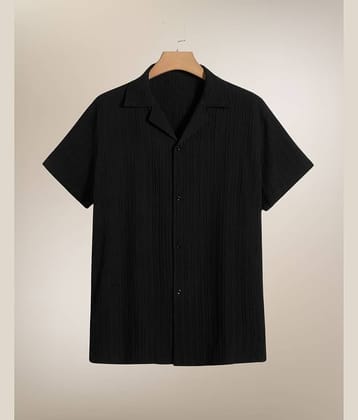 BEAUE Poly Cotton Regular Fit Printed Half Sleeves Men's Casual Shirt - Black ( Pack of 1 )