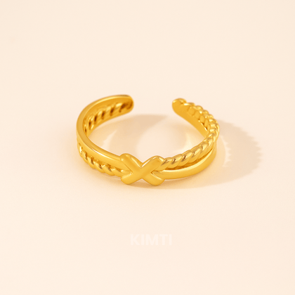 18k Gold Plated Bow Ring