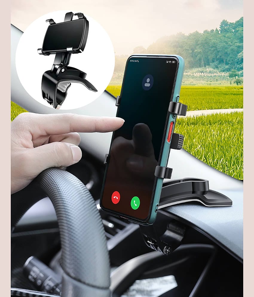 Flenzy Windshield Only Single Clamp Car Mobile Holder - Black