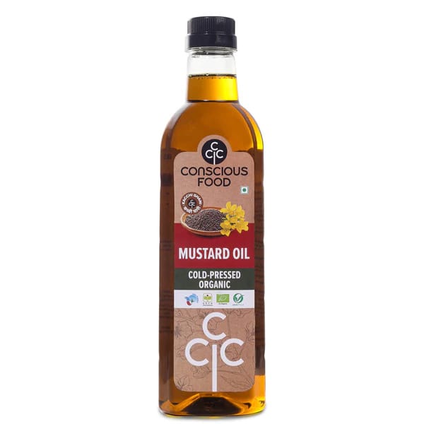 Conscious Food Mustard Oil Organic & Cold - Pressed 1 Ltr