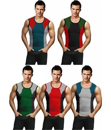 Rupa Frontline Multi Sleeveless Vests Pack of 5