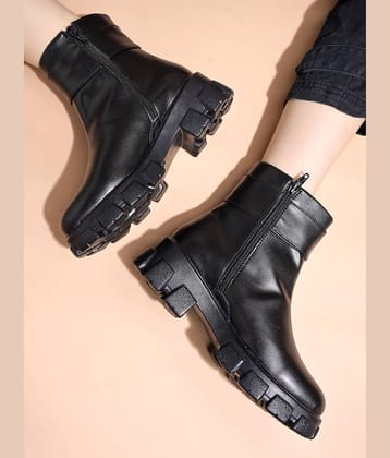 Stylestry Black Women's Ankle Length Boots