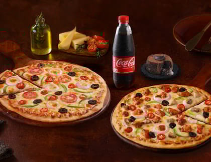 Any 2 Large 10" Pizzas [FREE Chocolate Lava Cake & Drink]