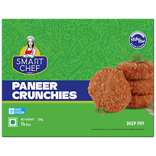 Milky Mist Paneer Crunchies - Soft, Sponge, Rich In Protein, 200 g (14 pcs)
