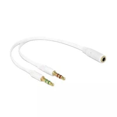 3.5 mm Headphone Splitter for Computer 2 Male to 1 Female 3.5mm Headphone Mic Audio