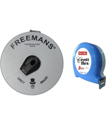 FREEMANS GREY MAGIC 15 MTR TAPE/CENTI FLEX 3 MTR MEASURING TAPE.