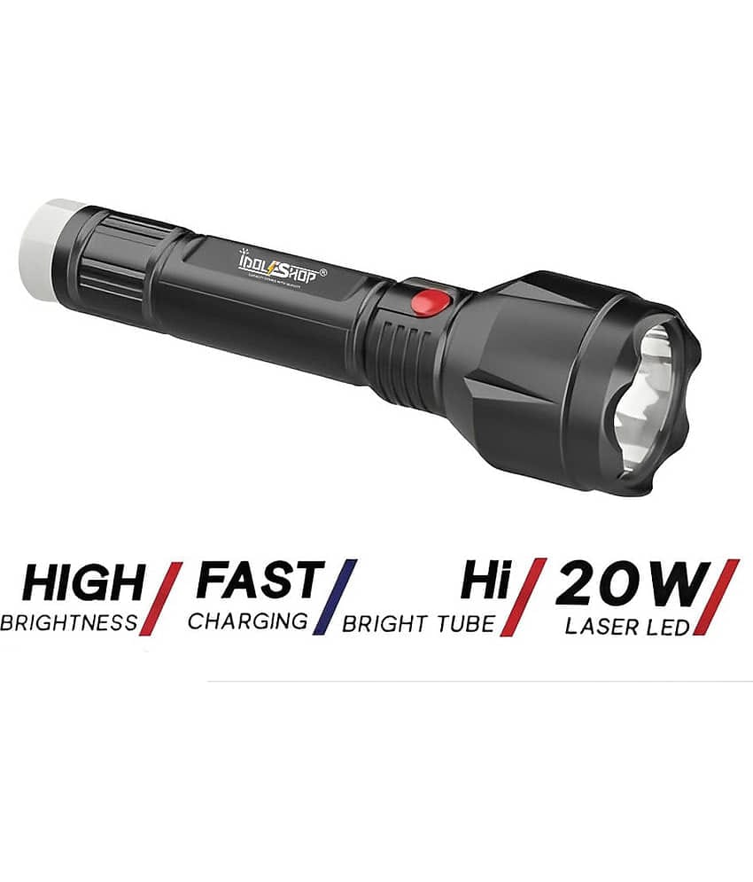 IDOLESHOP - 20W Rechargeable Flashlight Torch ( Pack of 1 )