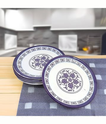 kitchrox 6 Pcs Melamine Multi Color Quarter Plate