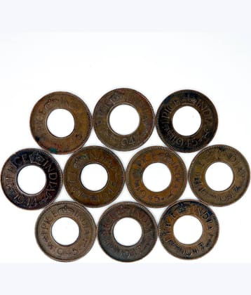 Set of 10 Hole Pice Coin Collection