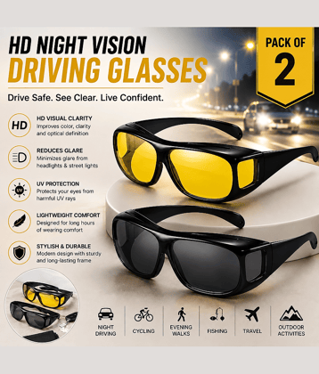 purple dust Brown Wrap Around Sunglasses ( Pack of 2 )
