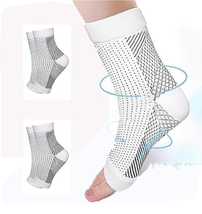 3_Pair Set Unisex Casual Cotton Printed Ankle Length Support Socks (Multicolor)-PID63406