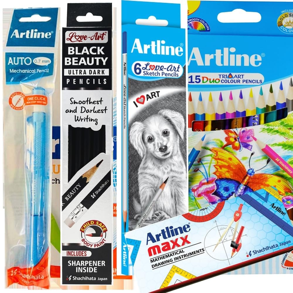 Artline Combo Packs of Back to School Stationery Set - 5 | For Specially Designed for Students