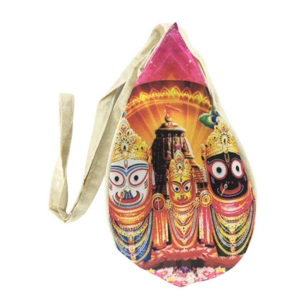 MAYAPURI Lord Jagannath Printed Chanting Bag/Japa Mala Bag with Zip Pocket (Pack of 1) - Pooja Needs | Buy online on ZillyBuy