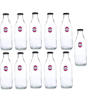 Somil Glass Storage Bottle, Transparent, Pack Of 11, 300 ml